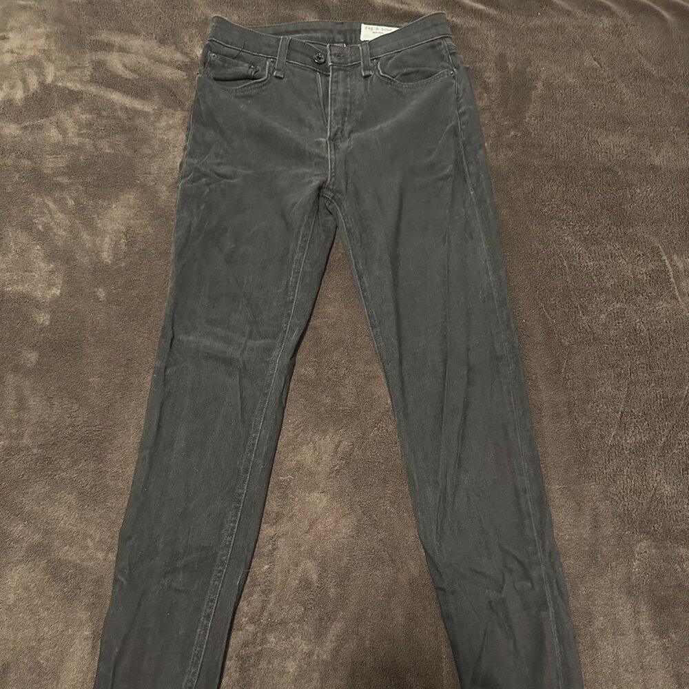 Rag & Bone Black  Nina High Rise Ankle Skinny Jeans